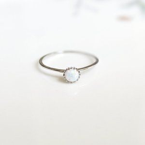 High Quality Silver Opal Ring